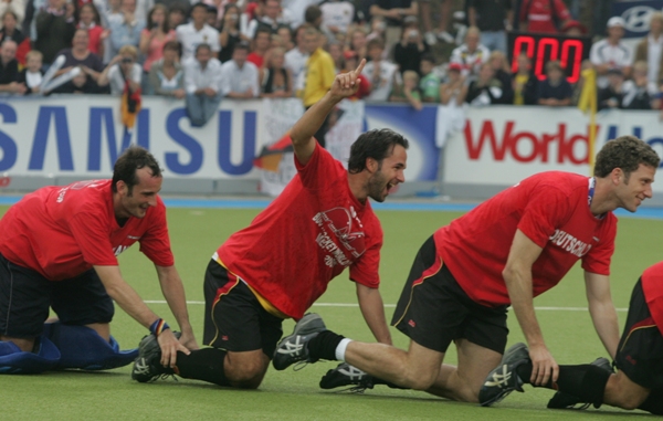 Hier jubelt Tibor Weienborn ber den zweiten WM-Titel 2006 in Mnchengladbach.
