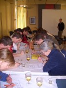 Schiedsrichter beim Sttzpunktseminar Nord beim Regeltest.
