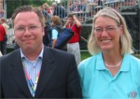 Ute Conen zusammen mit DHB-Schiedsrichterwart Jan-Jochen Rommel.