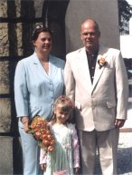 Diana und Jrg mit der Tochter des Trauzeugen.