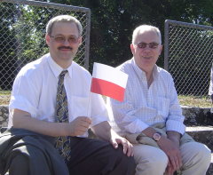 Berlins Verbandsprsident Erfried Neumann (rechts) und Piotr Golema, Botschaftsrat der Botschaft der Republik Polen, waren Augenzeugen des ersten Spiels. Foto: J.Kohl