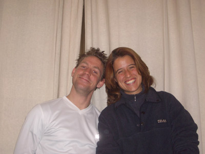 Claudia und Hupe nach dem Skifahren
